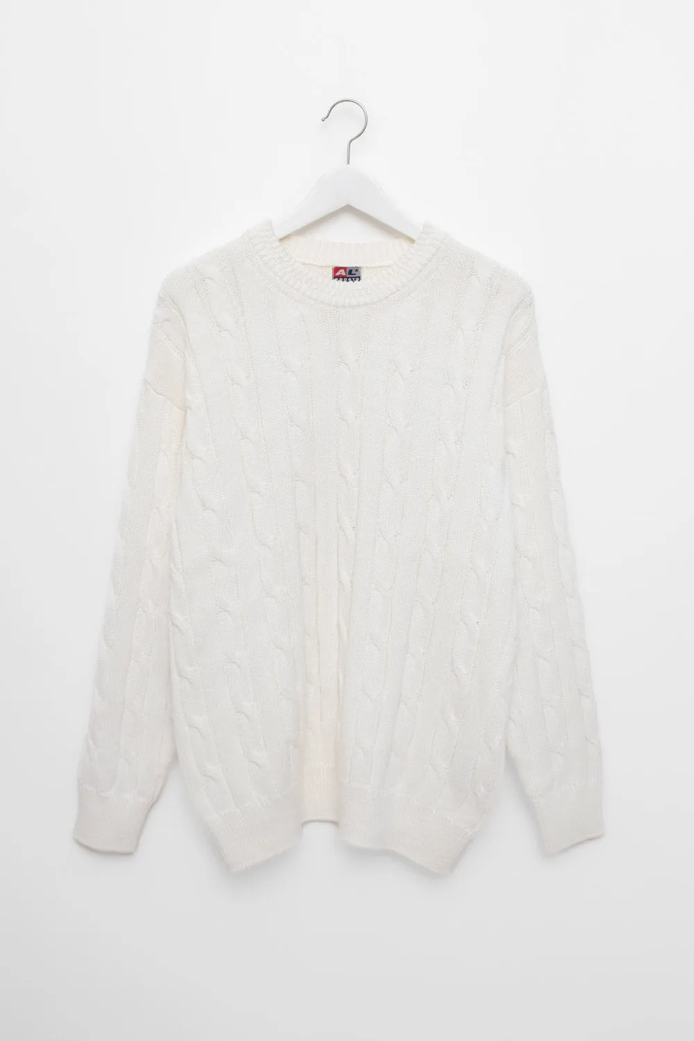 0052_COTTON CHUNKY CABLE KNIT SWEATER