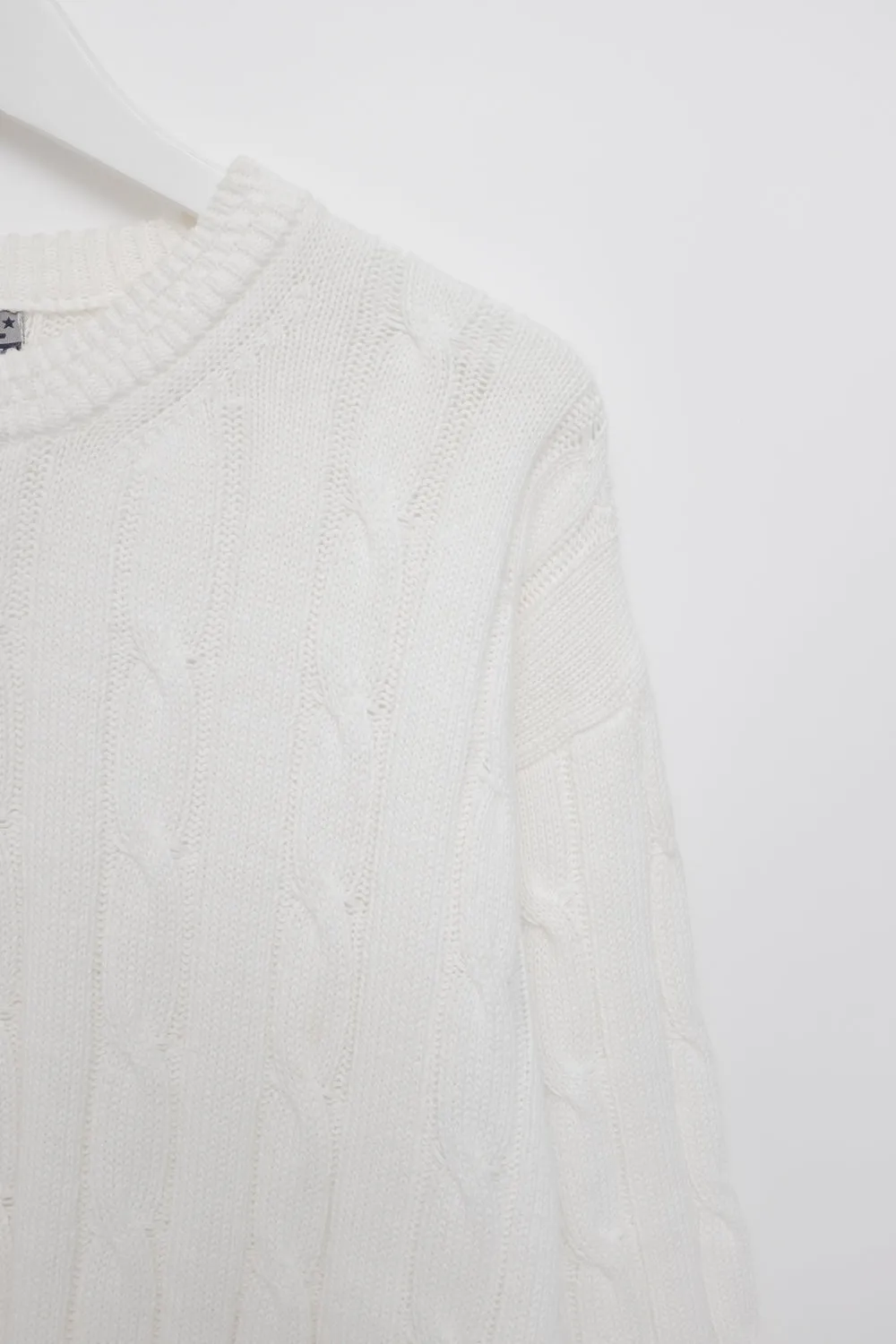 0052_COTTON CHUNKY CABLE KNIT SWEATER