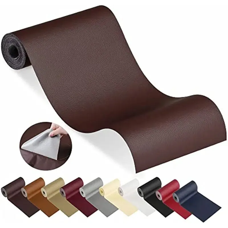 1pc Leather Repair Patch For Furniture | Self Adhesive Reupholster Tape Patches Kit For Couches Car Seat Sofa Jackets Handbags | Brown