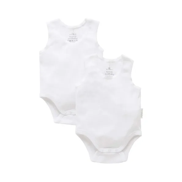 2 pack Rib Bodysuit - White