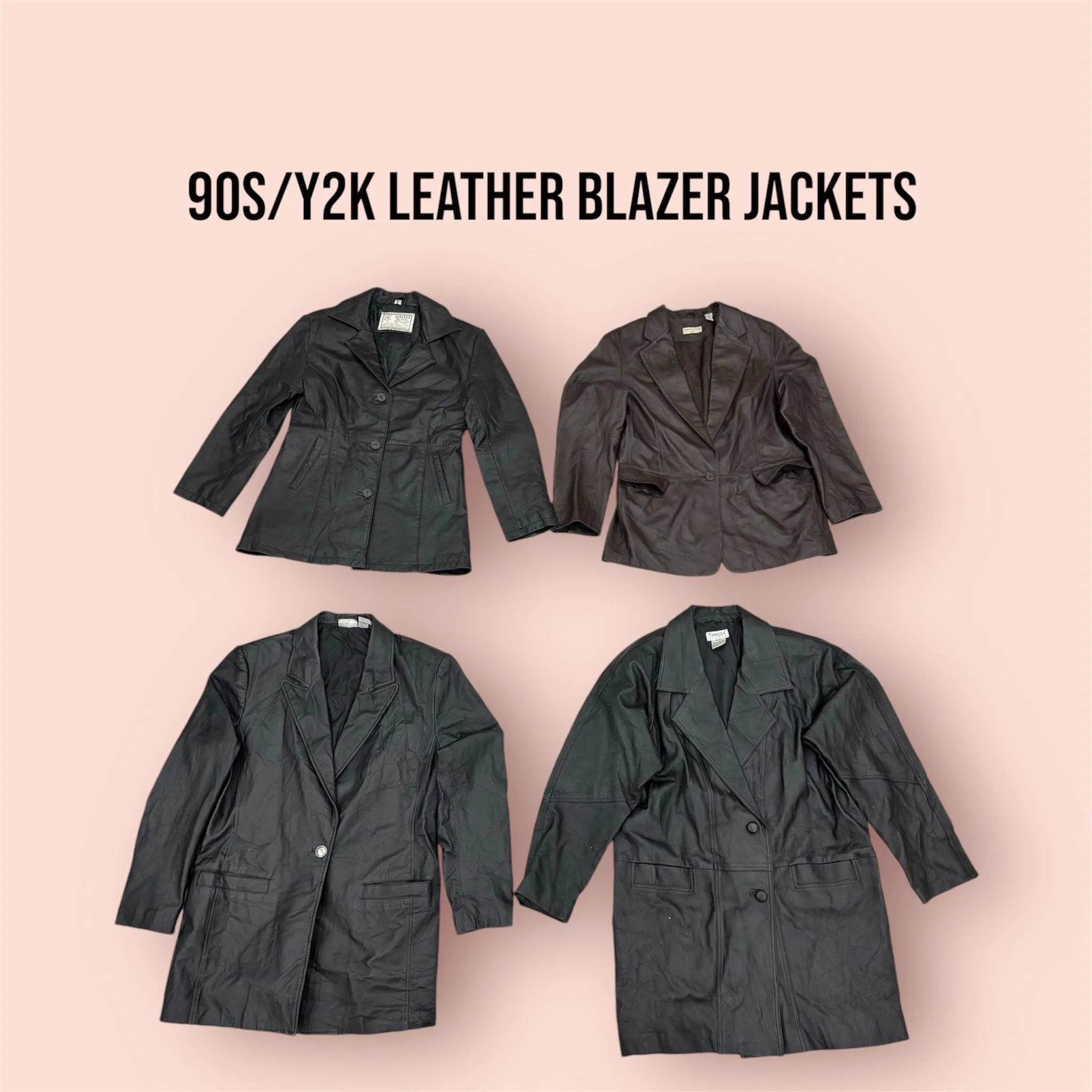 90S/Y2K LEATHER BLAZER JACKETS