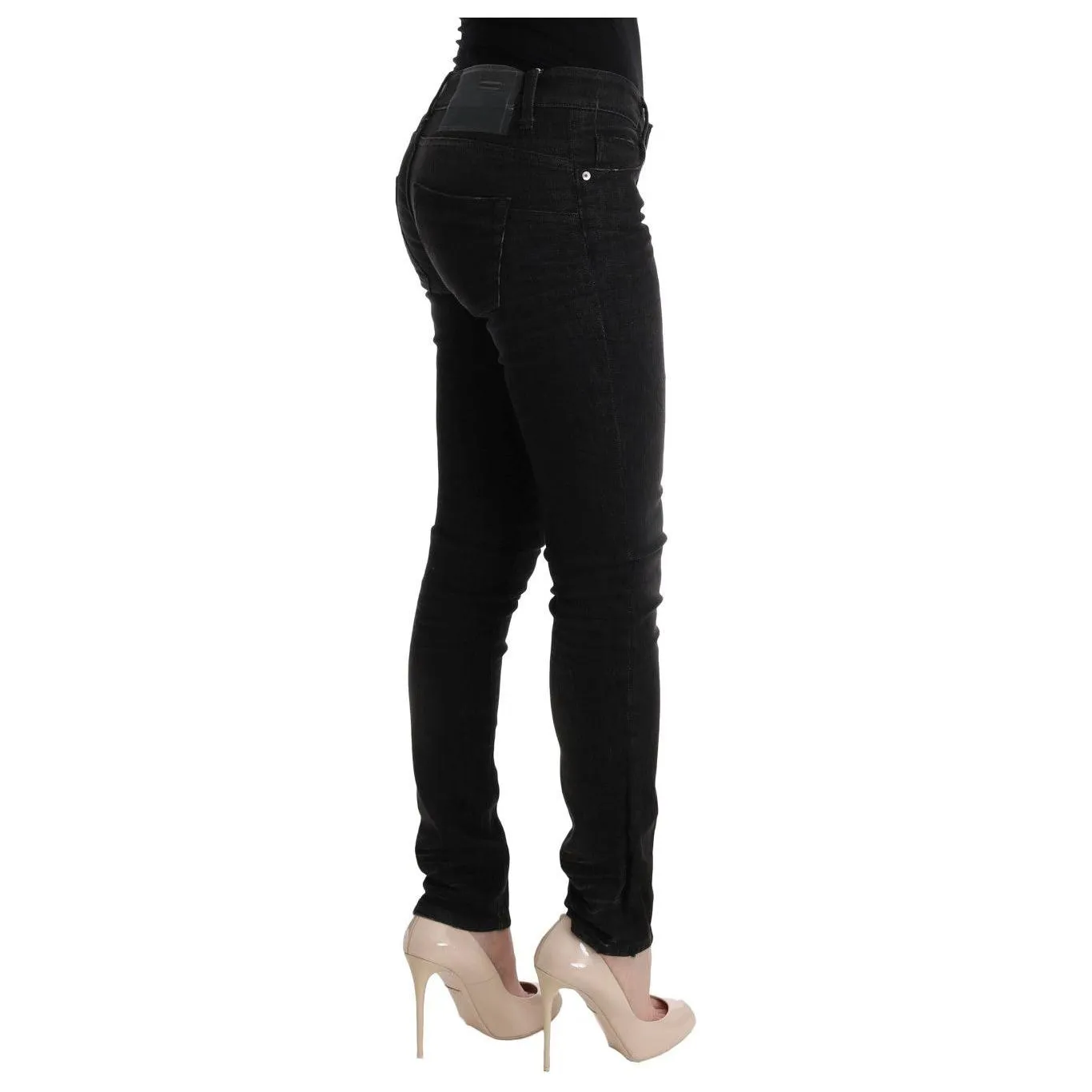 Acht Chic Slim Fit Black Cotton Jeans