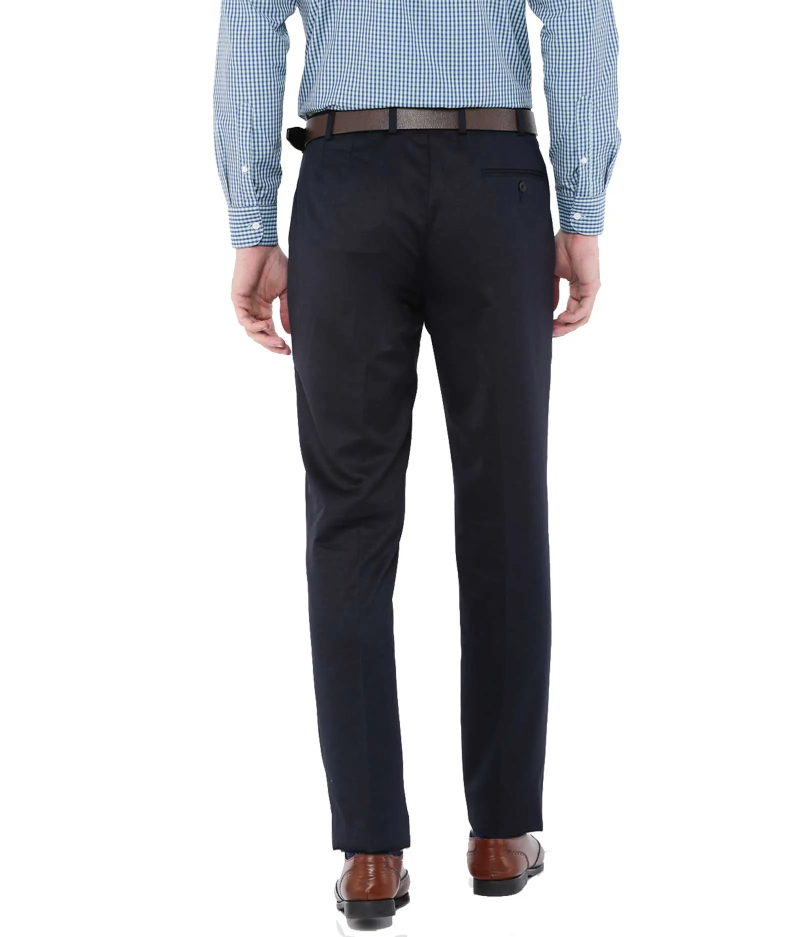 American-Elm Men's Slim Fit Navy Blue Formal Pant for Men | Formal Trouser for Men Slim Fit