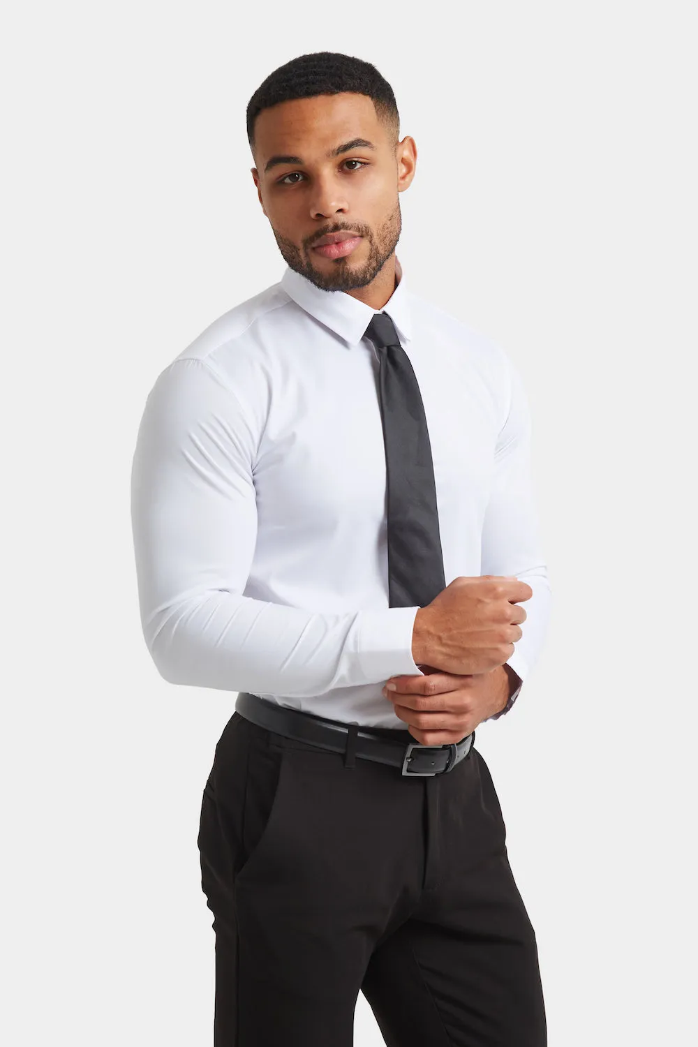 Athletic Fit Dress Shirt in White