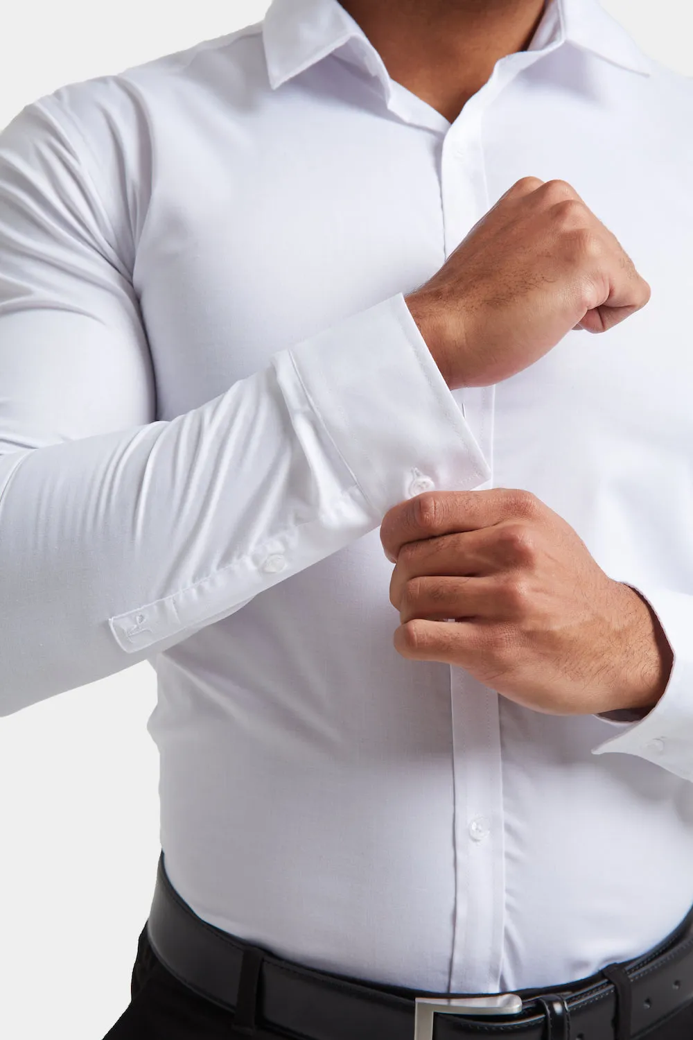 Athletic Fit Dress Shirt in White