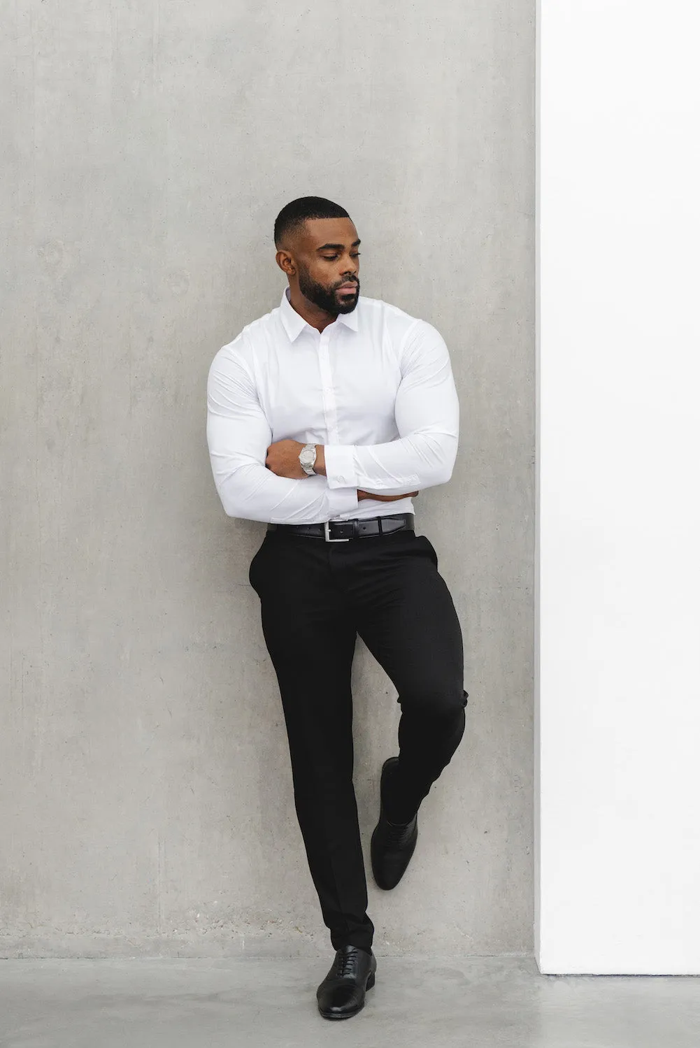 Athletic Fit Dress Shirt in White