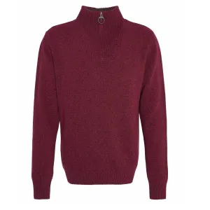 Barbour Nelson Essential Half Zip Knitted Jumper Port