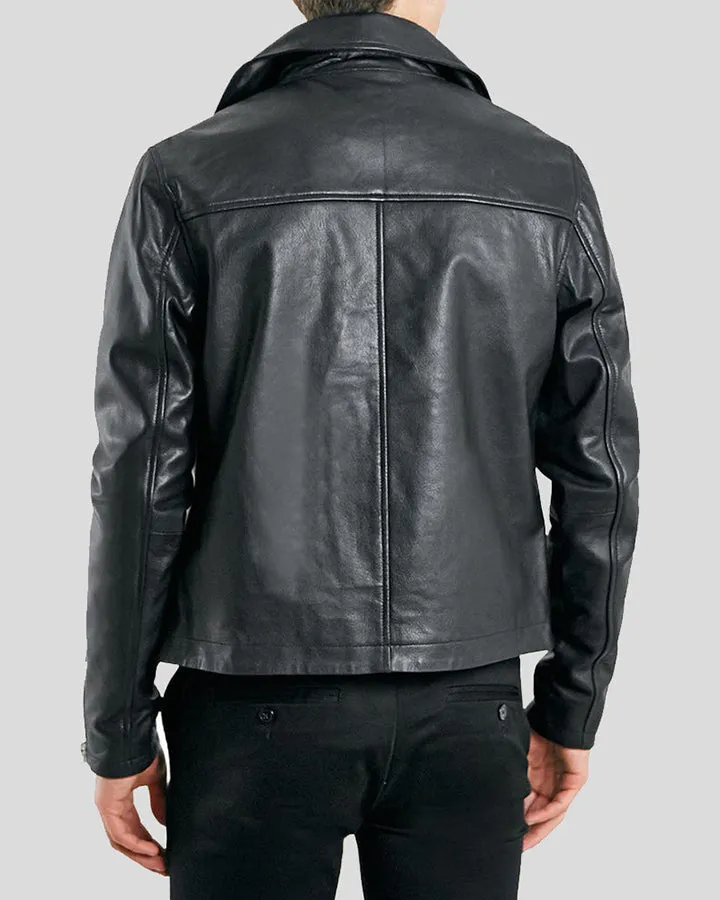 Barden Black Motorcycle Leather Jacket