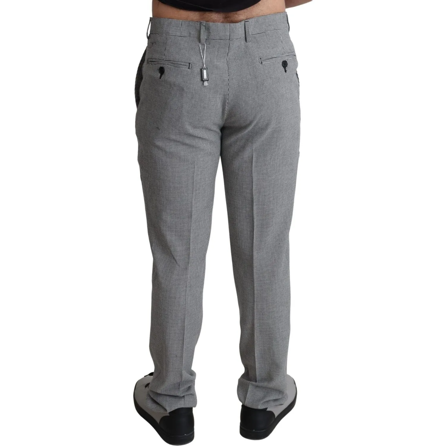 BENCIVENGA Elegant Checkered Wool Formal Trousers