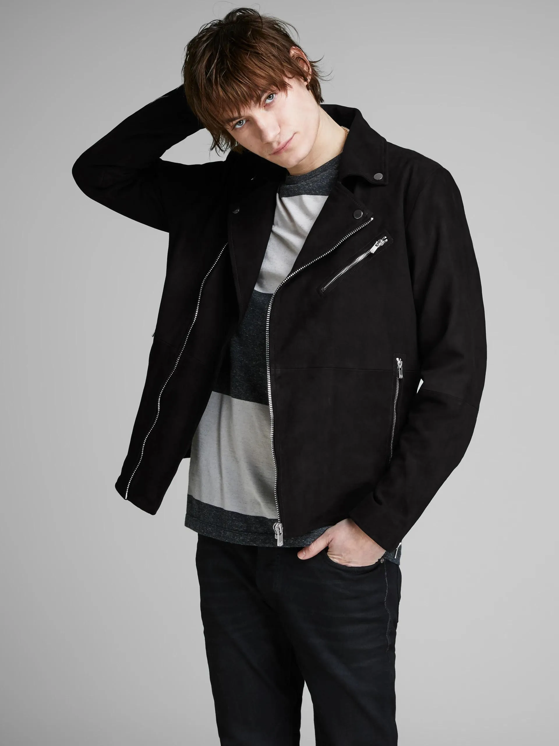 Biker Bost Suede Leather Jacket