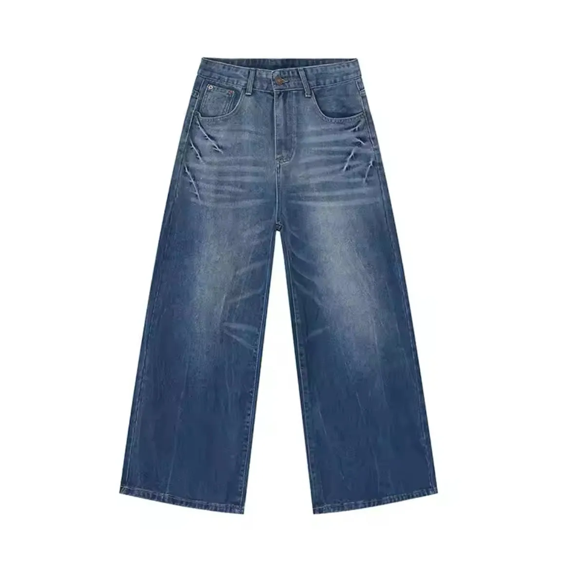 Blue Faded Baggy Jeans