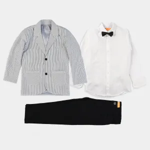 BOYS SUIT 3PC D002-W23-White