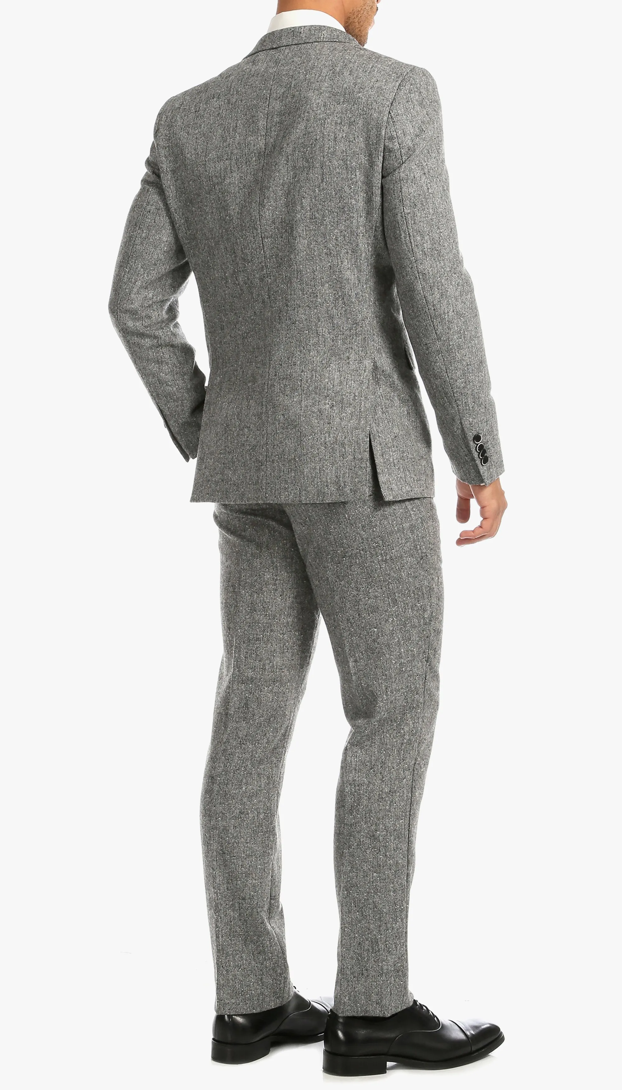 Bradford Grey Slim Fit 3 Piece Tweed Suit