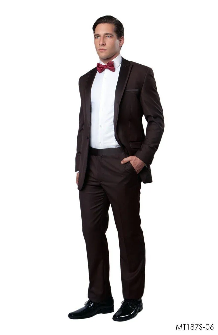 Brown Slim Men's Tuxedo Suit