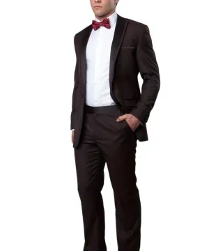 Brown Slim Men's Tuxedo Suit