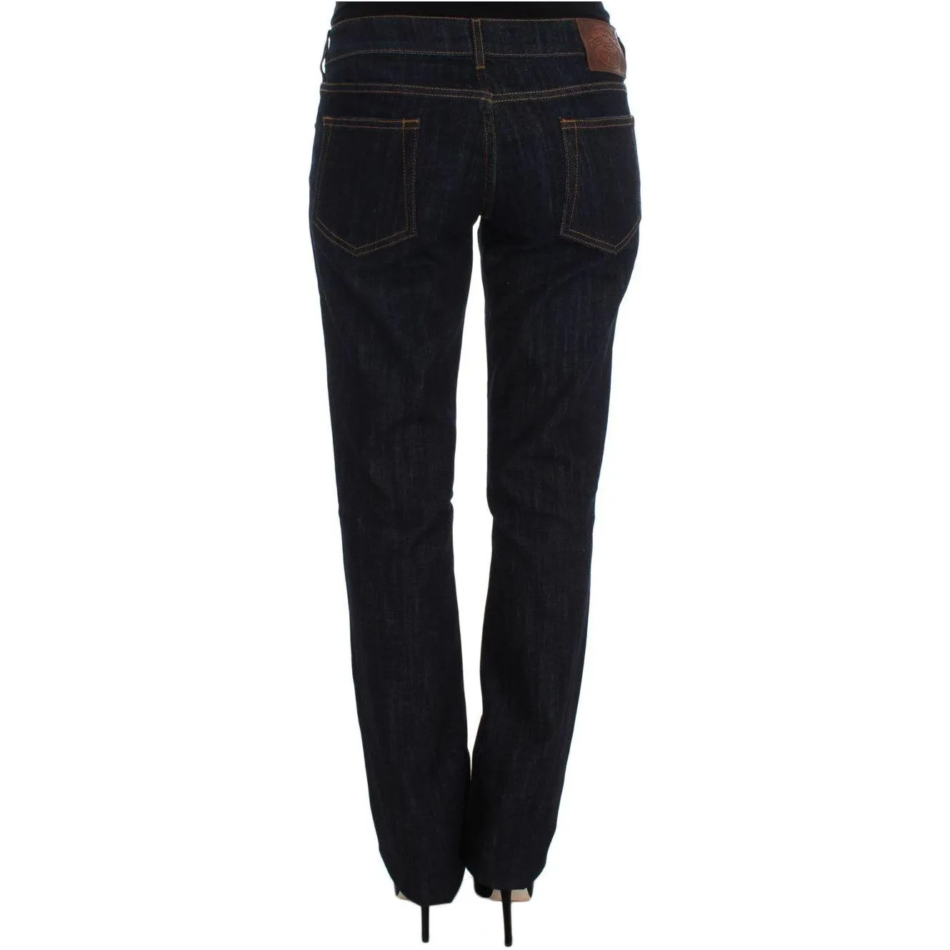 Cavalli Chic Blue Straight Fit Designer Jeans