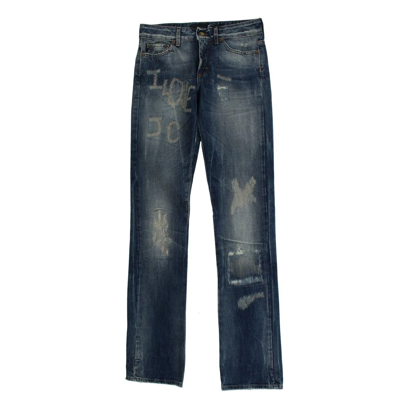 Cavalli Elegant Flare Fit Blue Denim Jeans