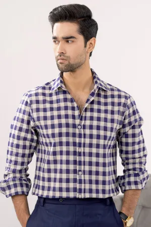 Classic Blue & White Checkered Shirt