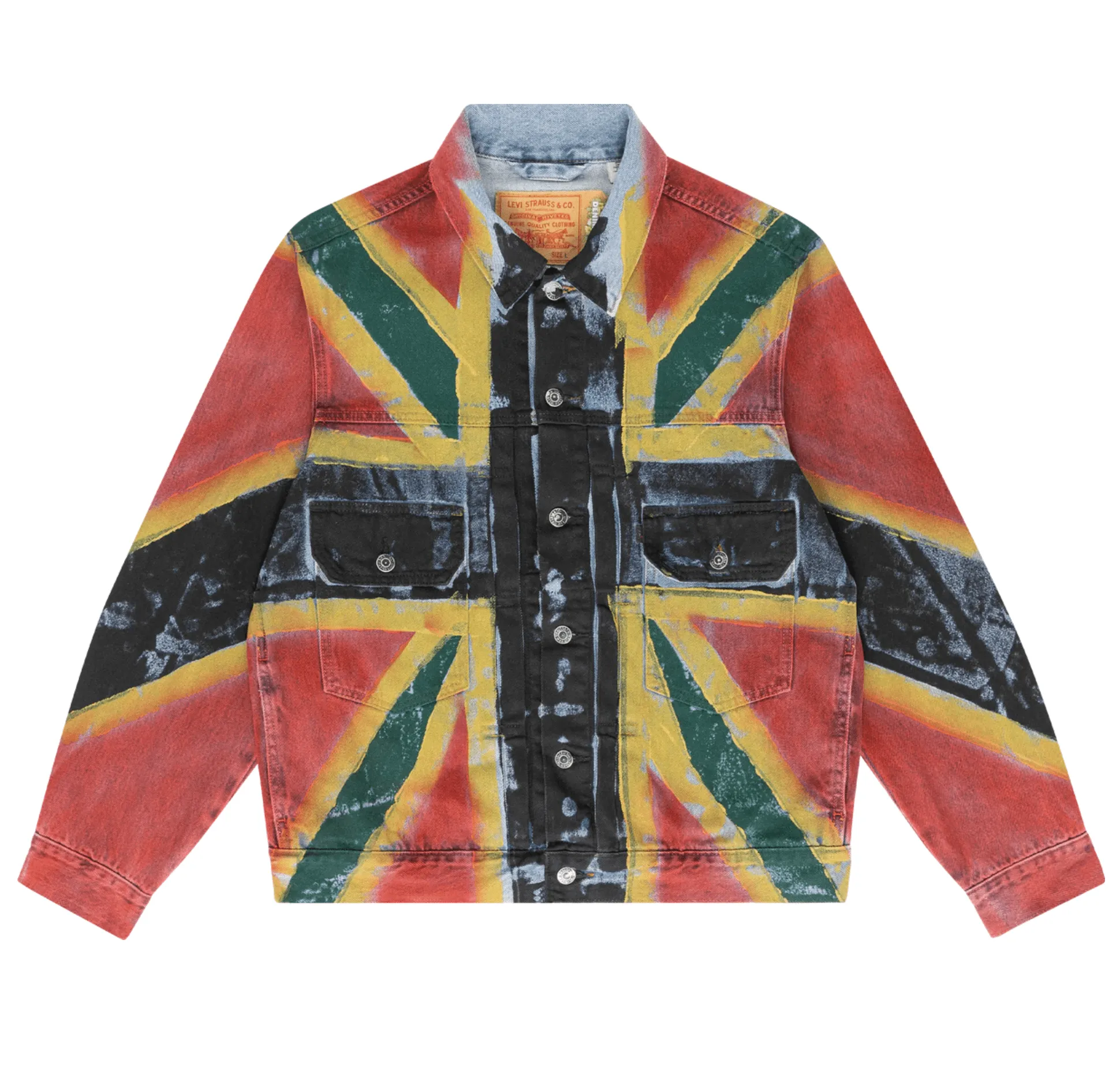 Denim Tears Empire Windrush Denim Jacket Red/Multi