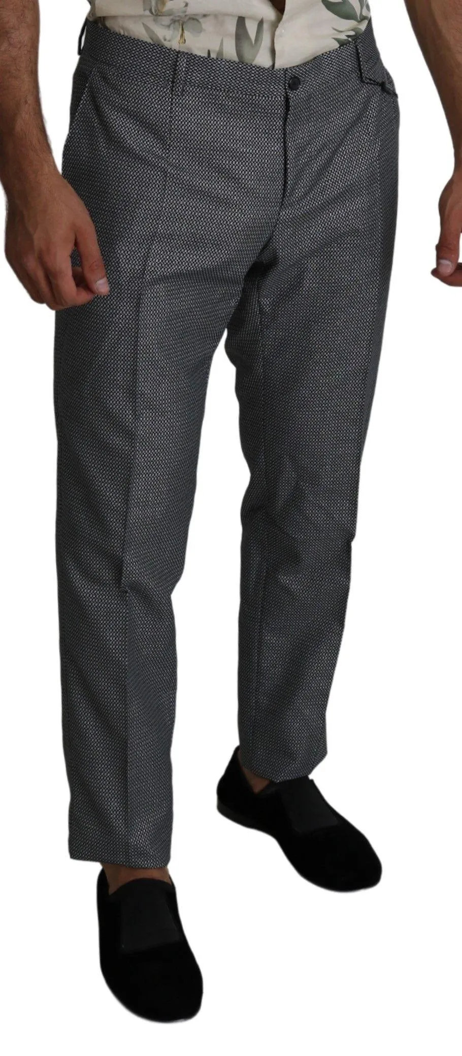 Dolce & Gabbana Gray Formal Dress Trouser Slim Fit Pants