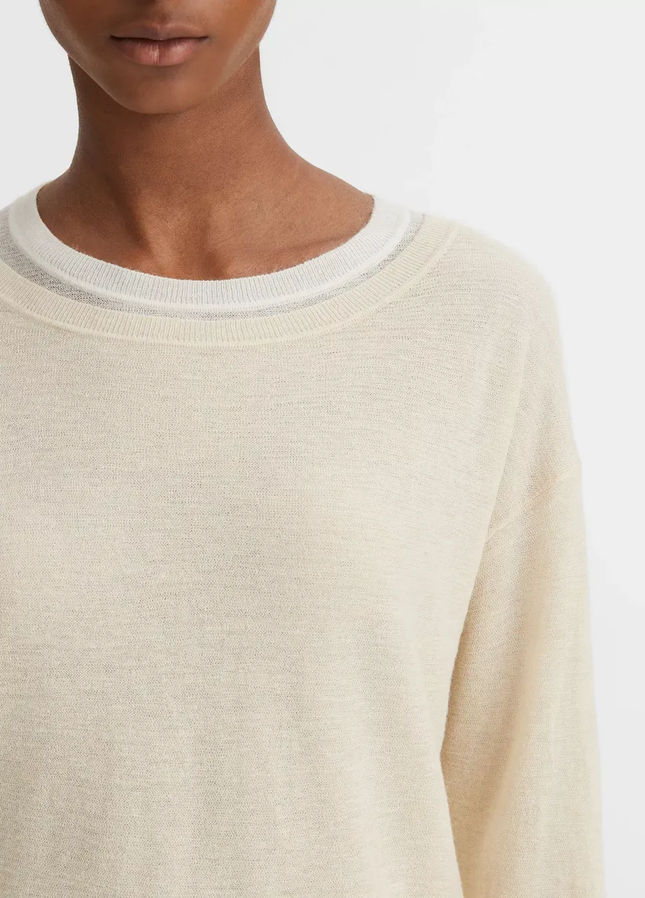 Double-Layer Wool-Blend Sweater