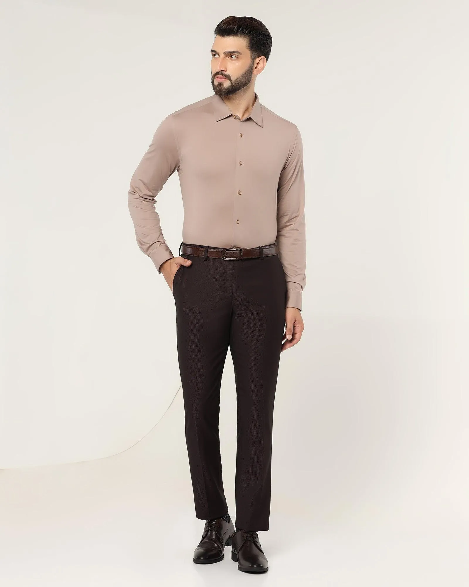 Formal Plum Solid Shirt - Sofok