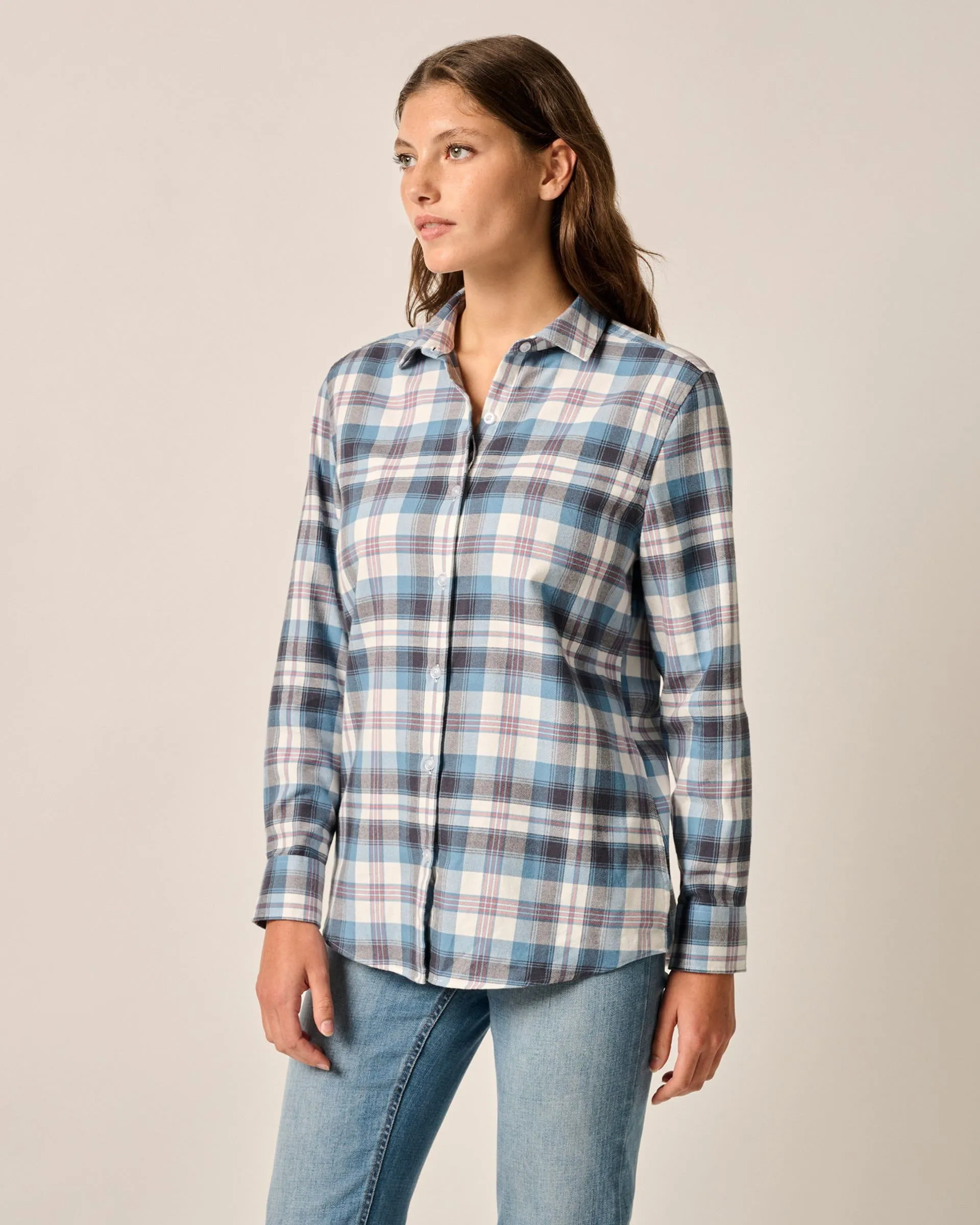 Inez Flannel Button-Up Shirt