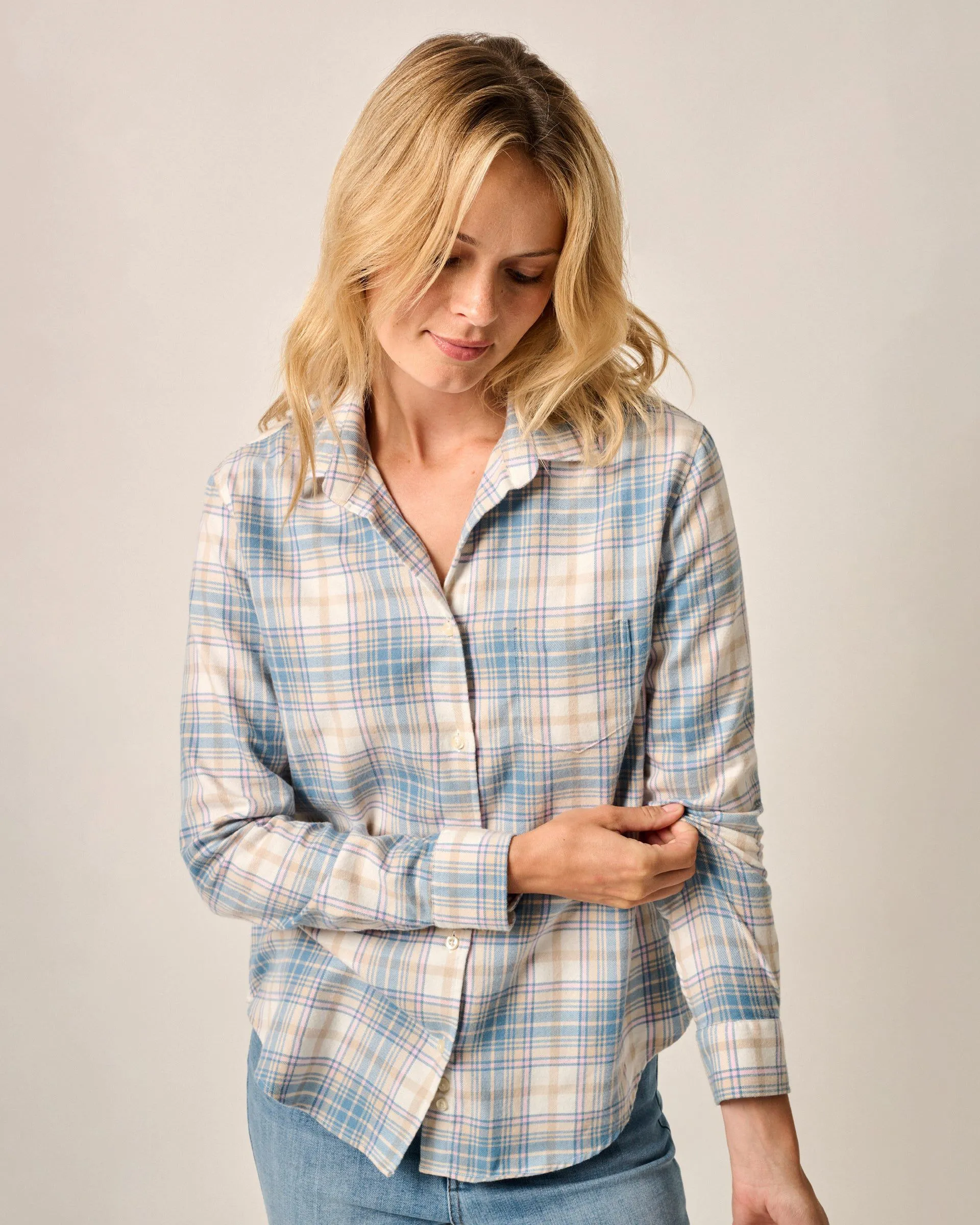 Inez Flannel Button-Up Shirt