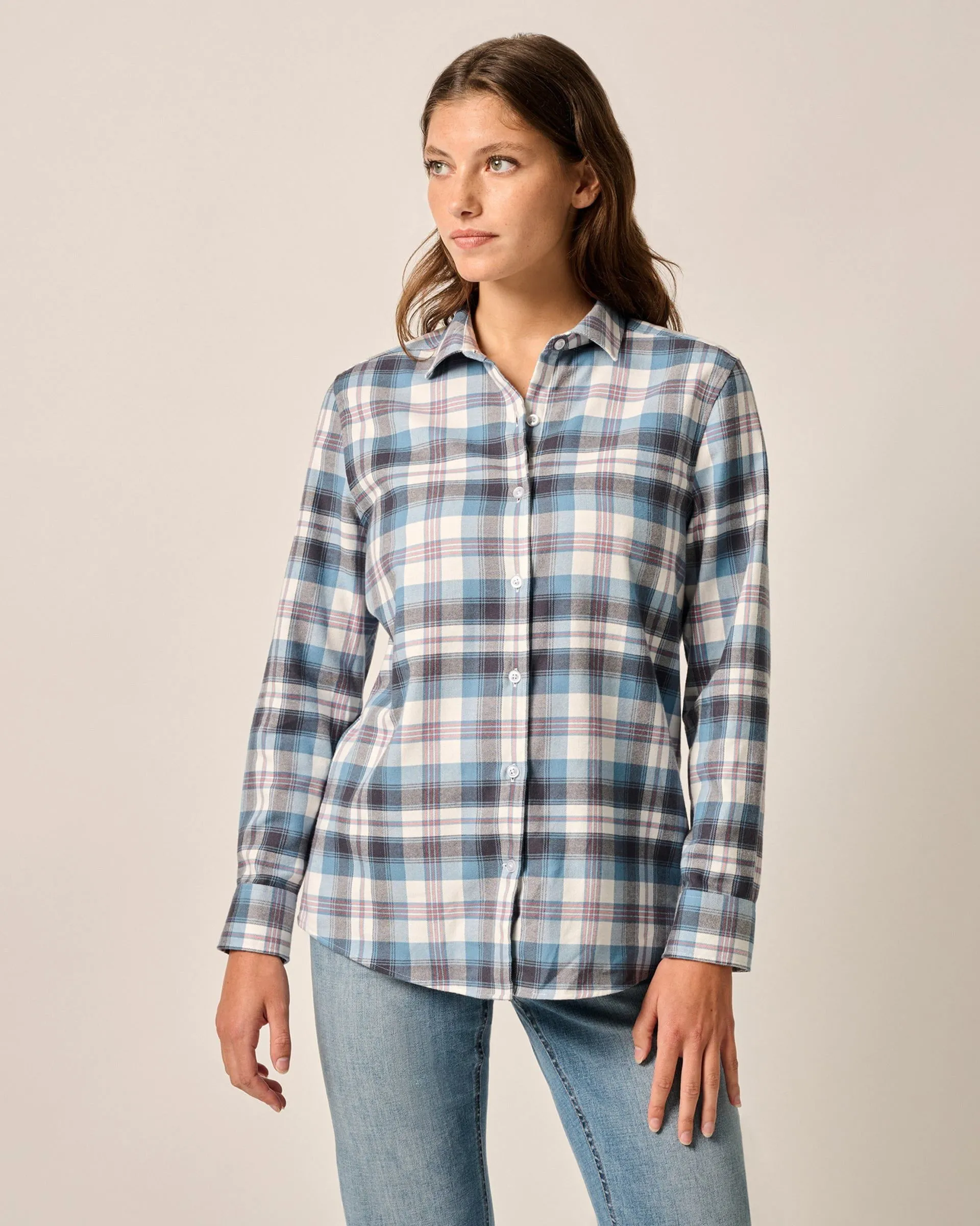 Inez Flannel Button-Up Shirt