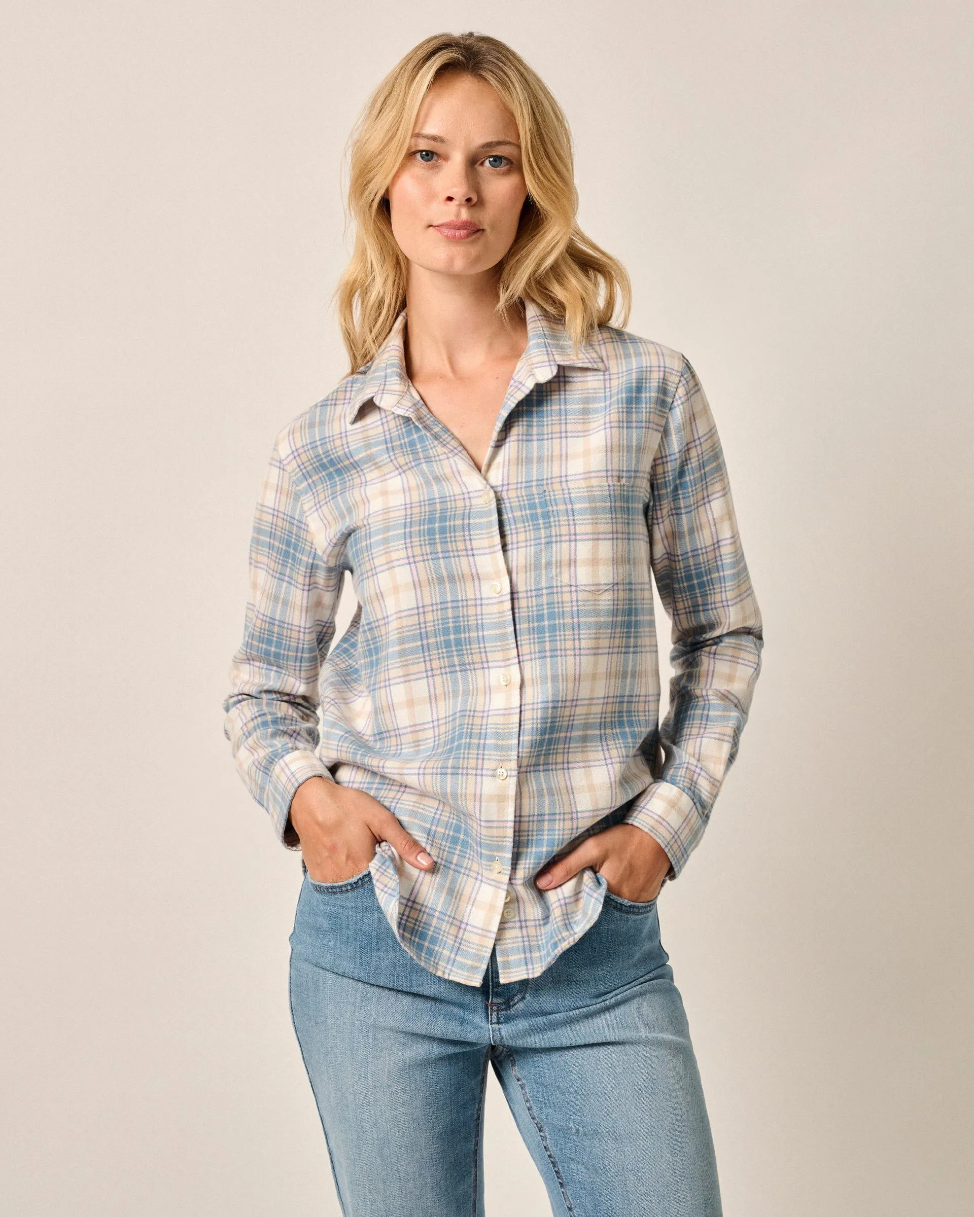 Inez Flannel Button-Up Shirt