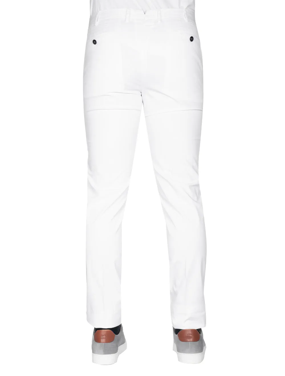 Light Stretch Gabardine Trouser White