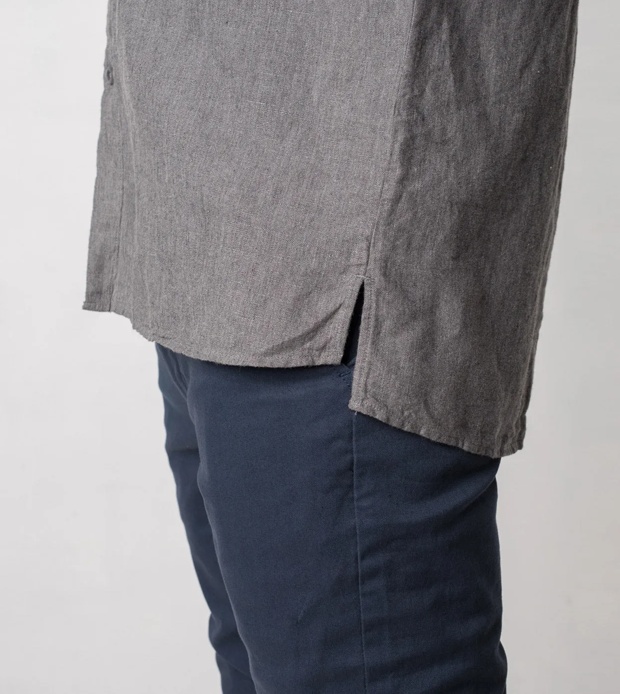 Linen LS Shirt Grey Marle