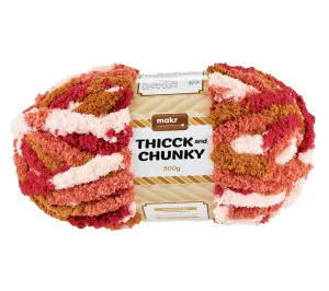 Makr Thicck & Chunky Crochet & Knitting Yarn, 500g Polyester Yarn