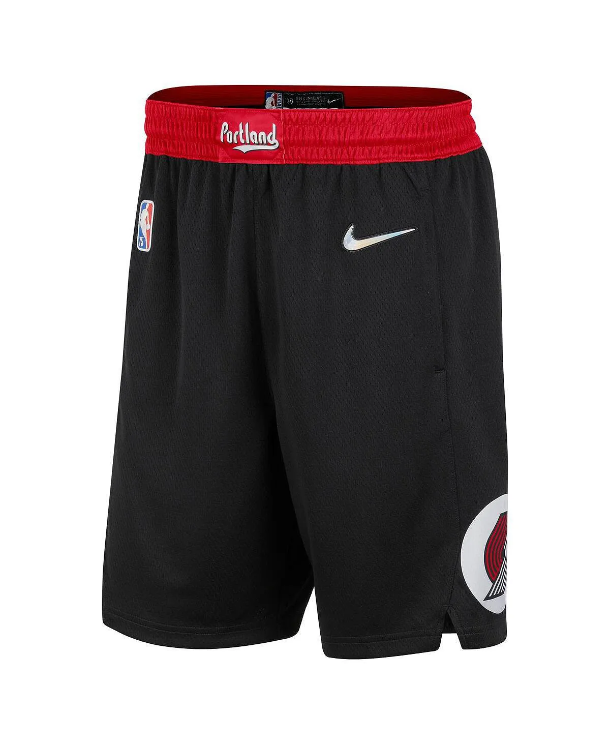 Men's black and red portland trail blazers 2021/22 city edition swingman Nike shorts, multi