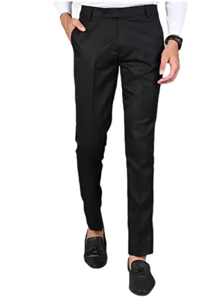 Men's Slim Fit Black Formal Trouser