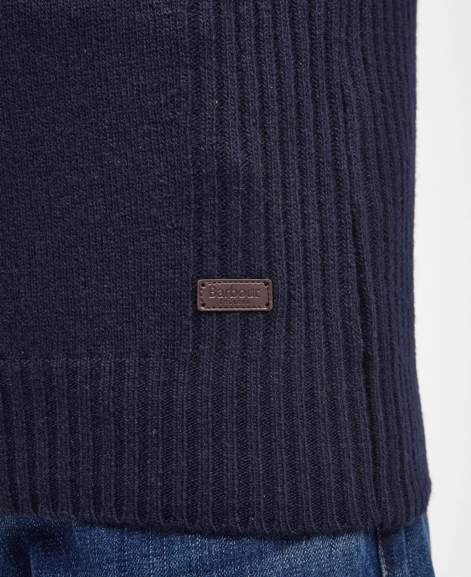 Nelson Essential Half-Zip Jumper in Navy by Barbour