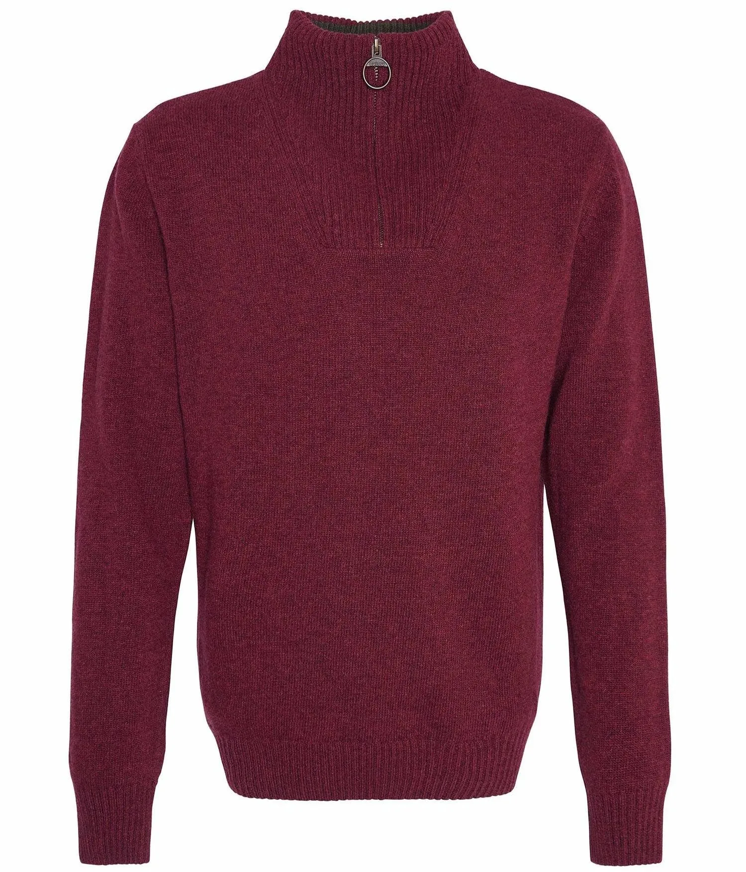 Nelson Essential Half-Zip Jumper in Port by Barbour