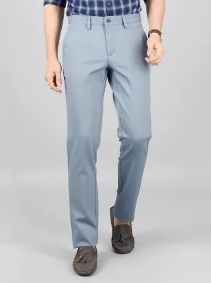 Pigeon Grey Solid Slim Fit Casual Trouser | JadeBlue