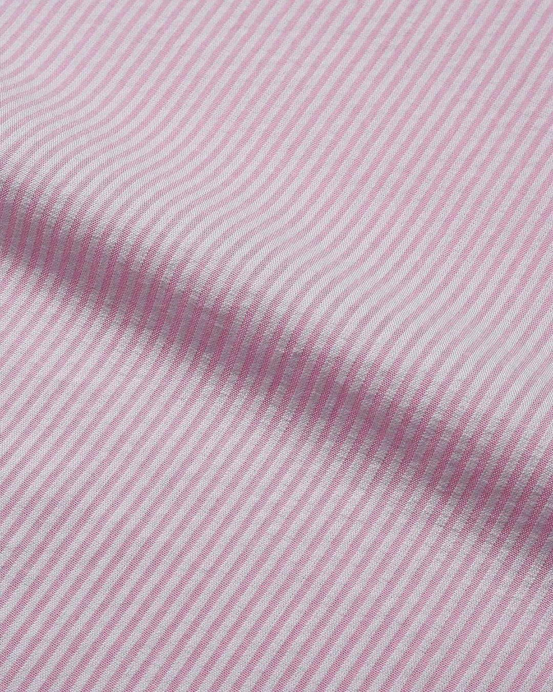 Pink White Pin Stripes Seersucker