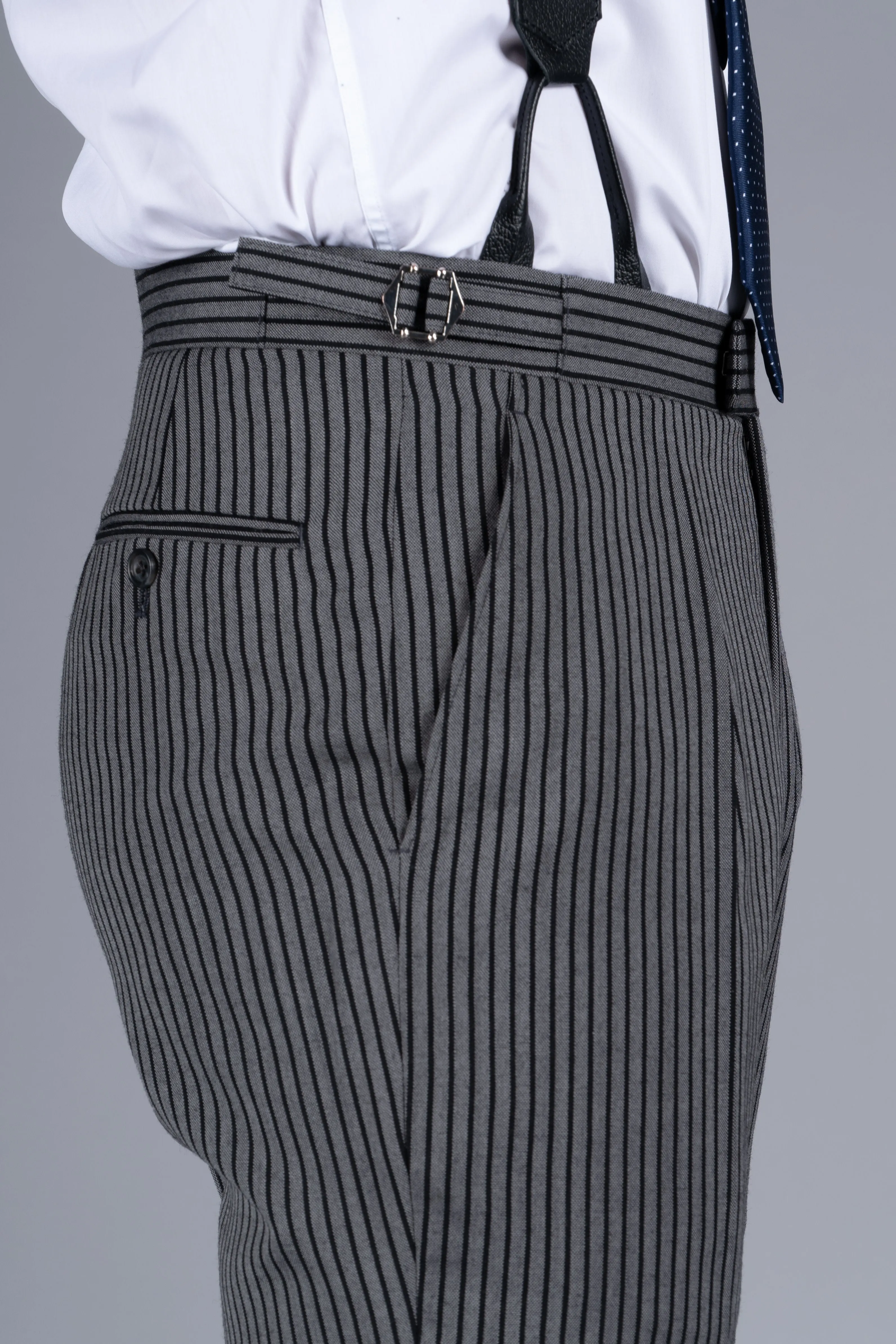 Pleated Morning Pants - Light Striped