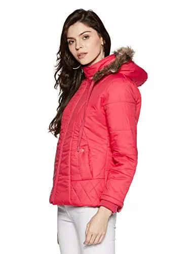 Qube By Fort Collins Women's Parka Coat Jacket Pink L