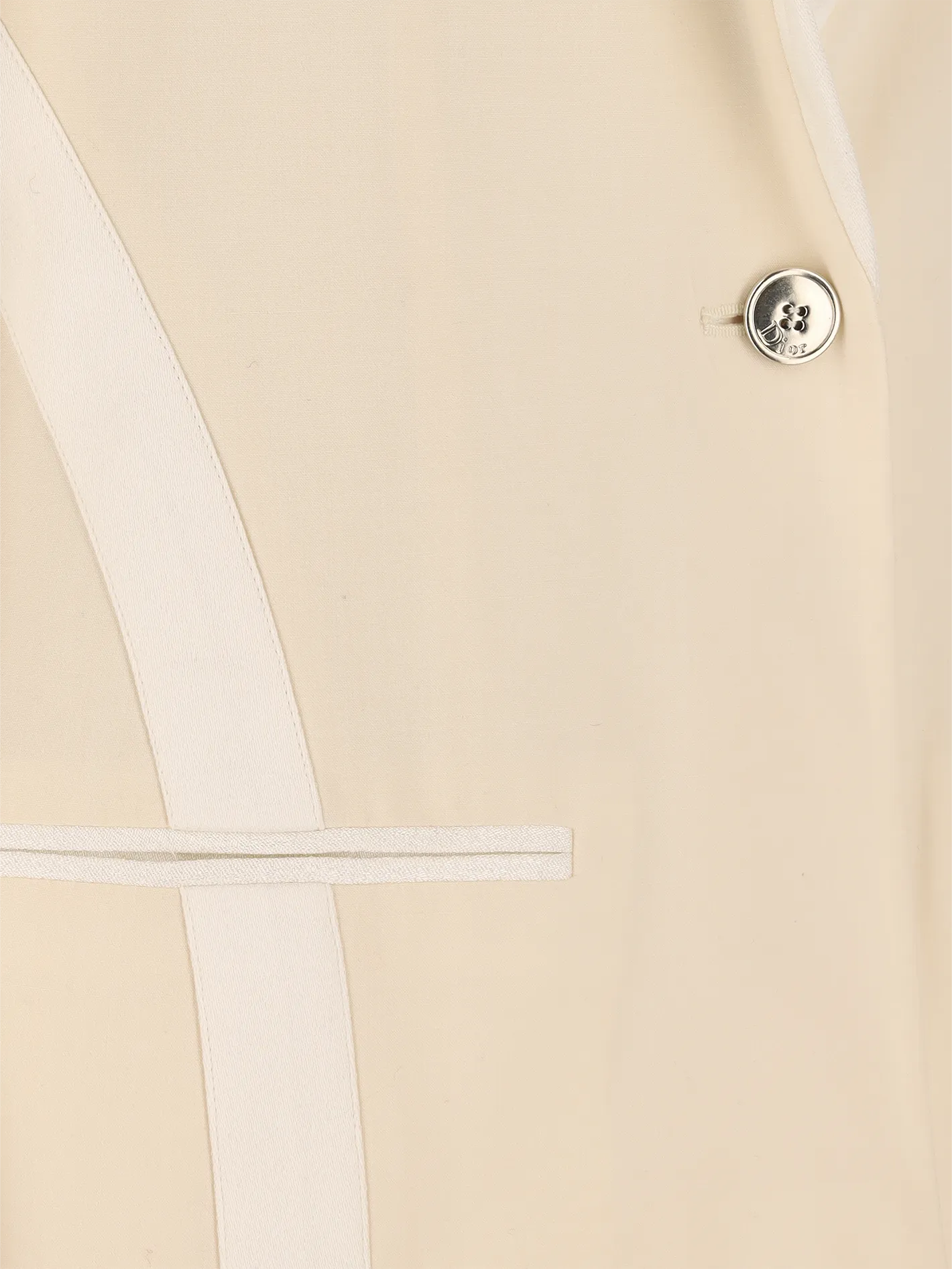 satin-detail single-breasted trouser suit