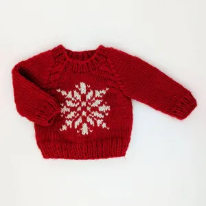 Snowflake Red Crew Neck Sweater (18-24)