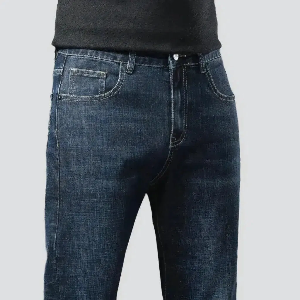 Stretchy whiskered jeans
 for men