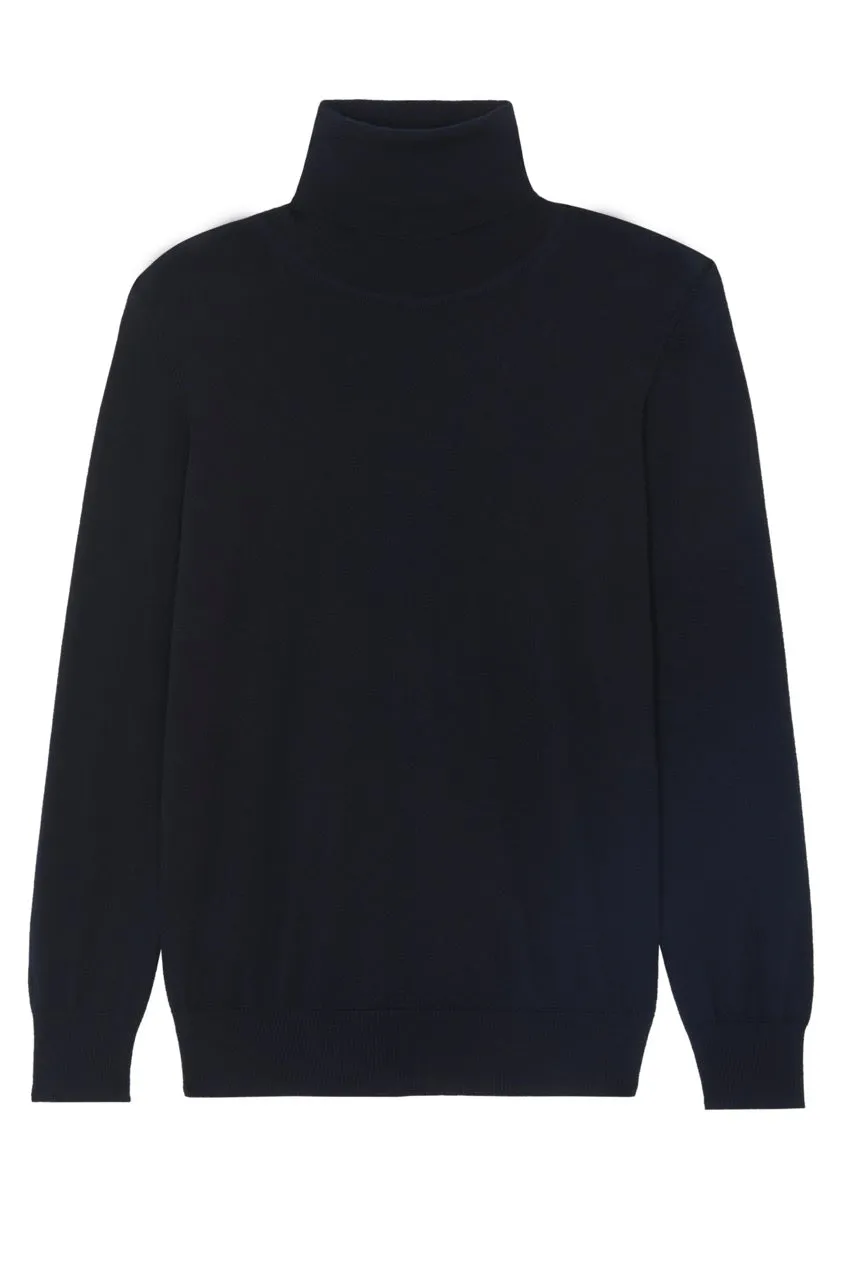 THE SUPER LIGHT ROLLNECK SWEATER | Navy Blue