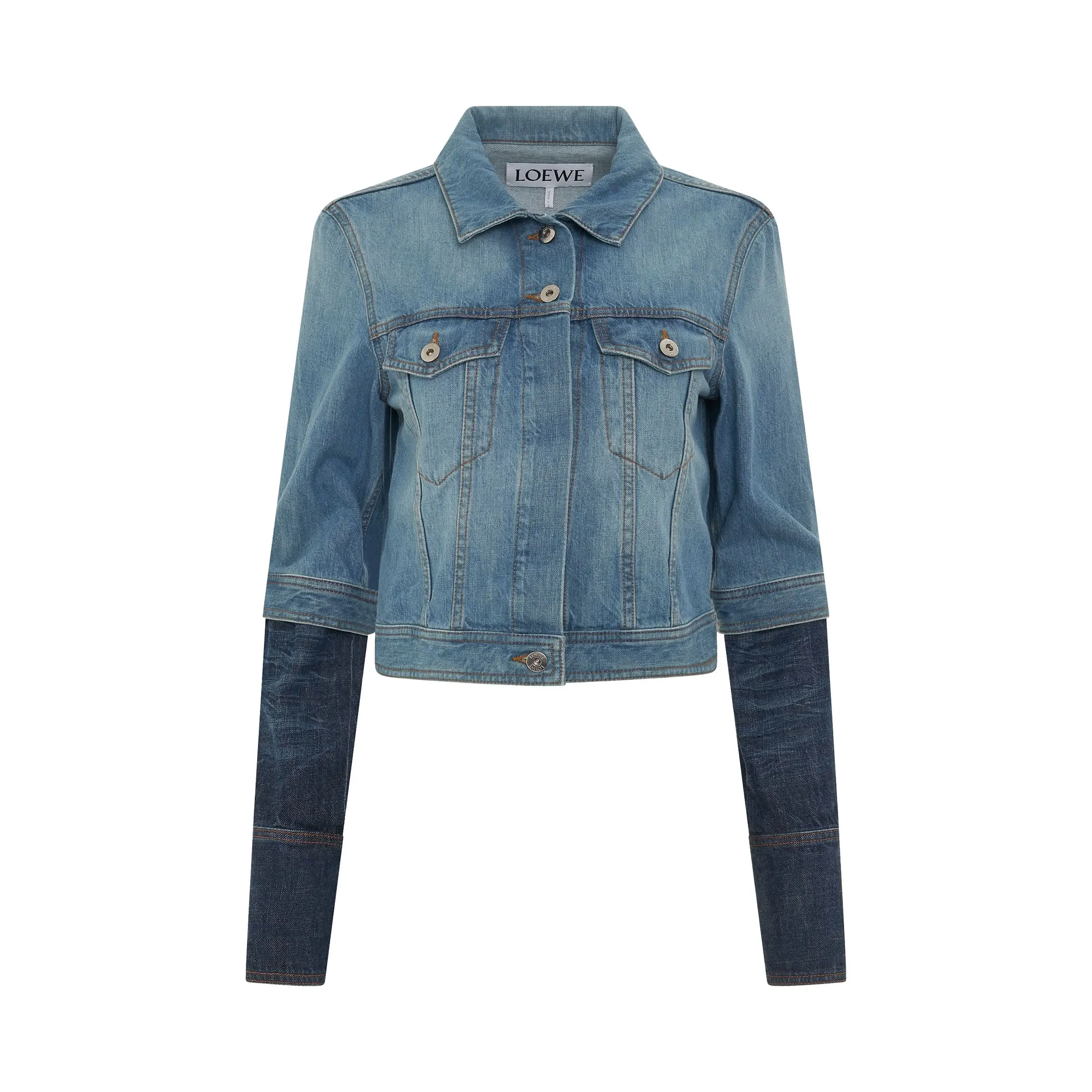 Trompe L'oeil Jacket in Blue Denim