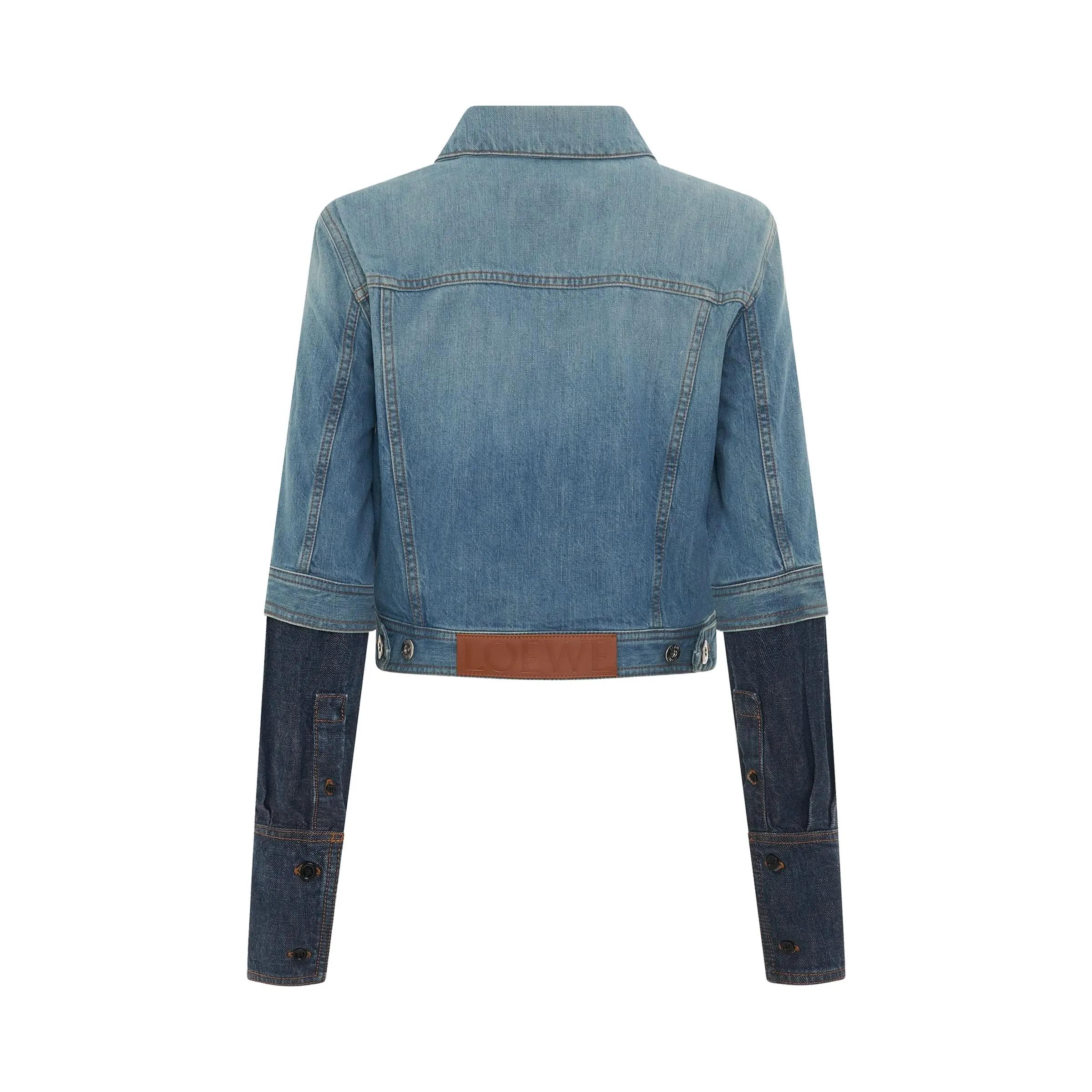 Trompe L'oeil Jacket in Blue Denim