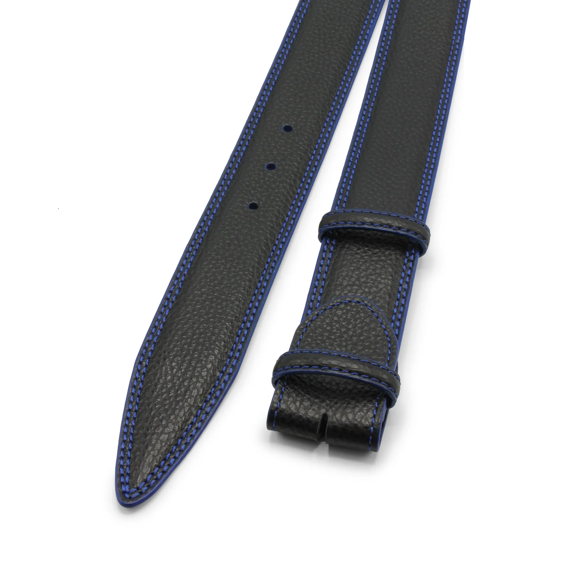 Tumbled Contrast Stitch Bogart Welt Belt Strap